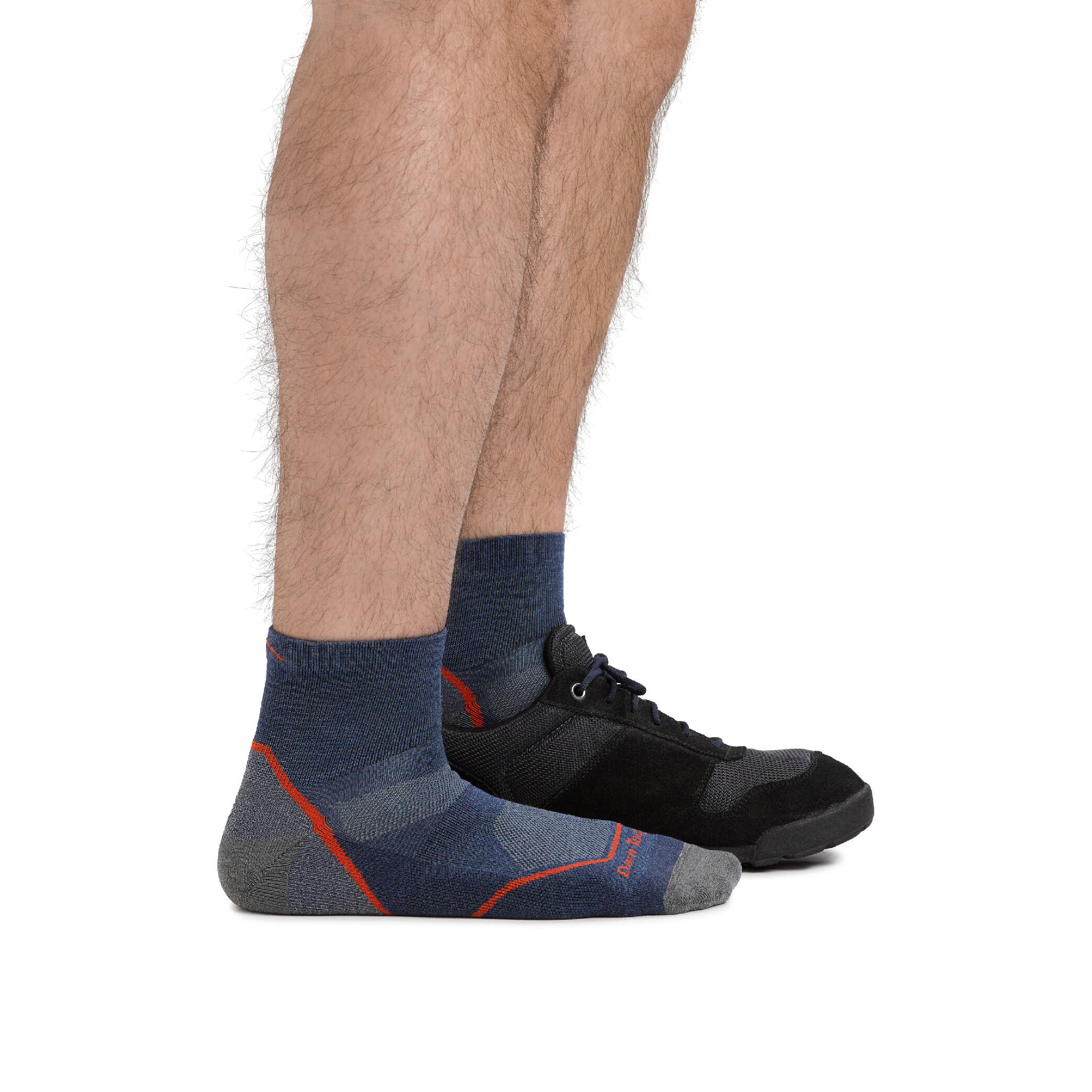 Darn Tough Light Hiker Men Merino Mini Crew Wandelsokken - Diep blauw/Zwart - 3/7
