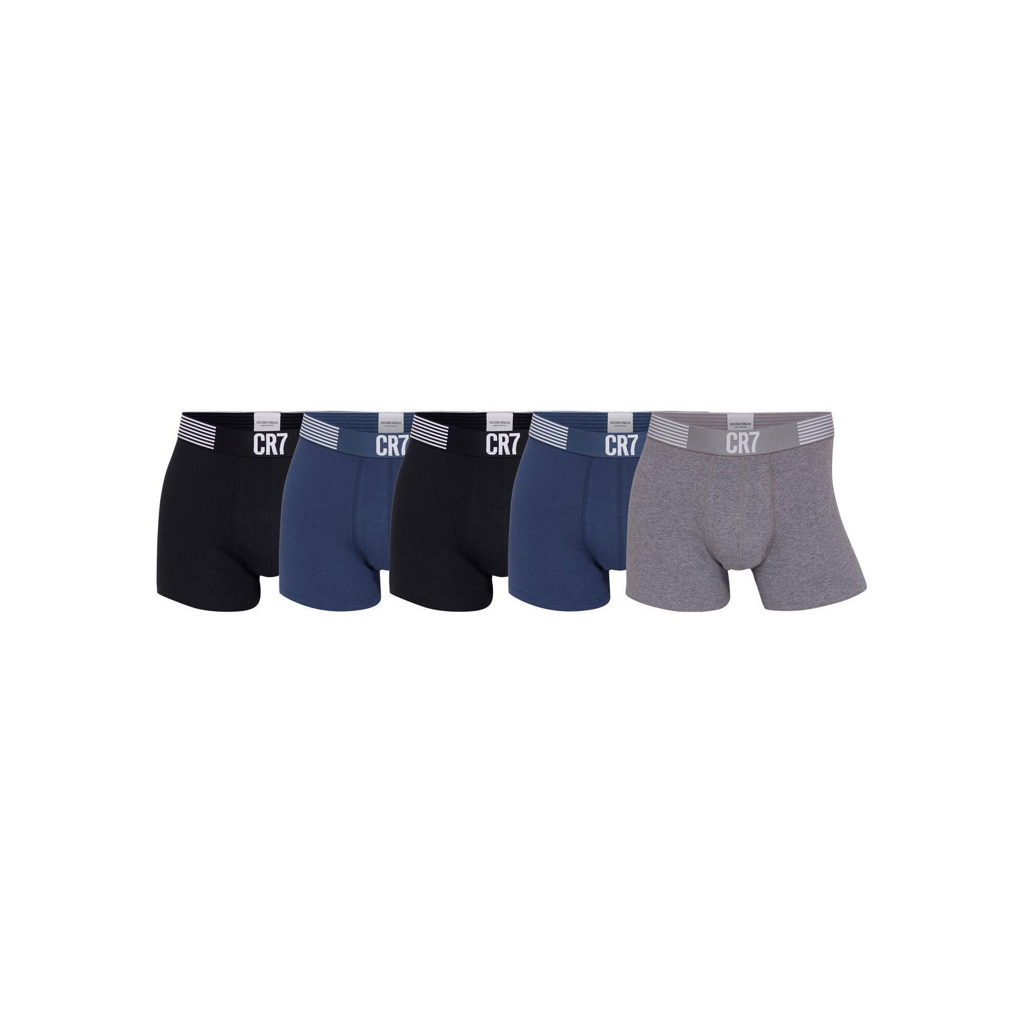 Cr7 Cristiano Ronaldo - Caleçon Hommes Cr7 Cristiano Ronaldo - Slip Shorty - Bleu|multicolore|noir - 52 2xl - Decathlon