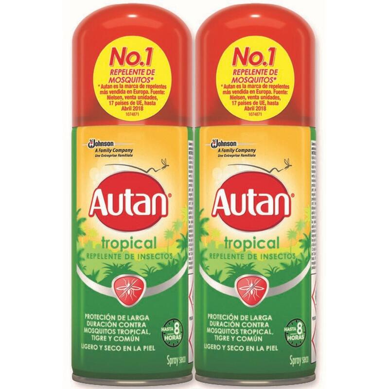 Repelente de Insectos Autan Tropical Aerosol Pack 2 x 100 ml