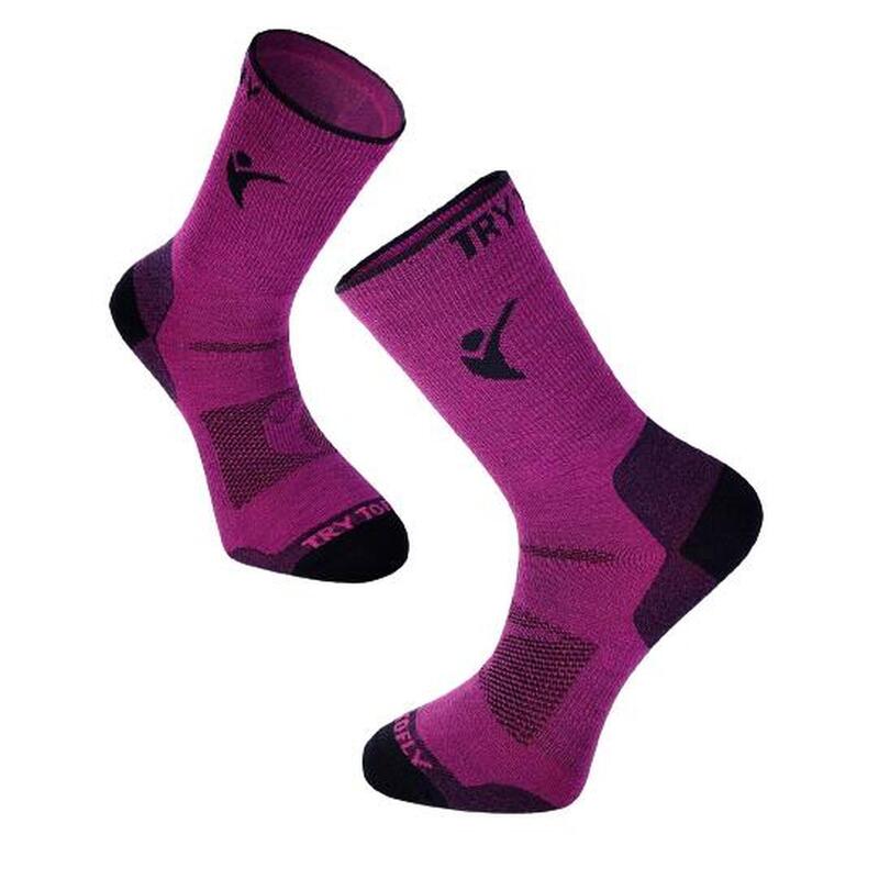 Sosete pentru turism montan LIGHT HIKING SOCKS Fucsie