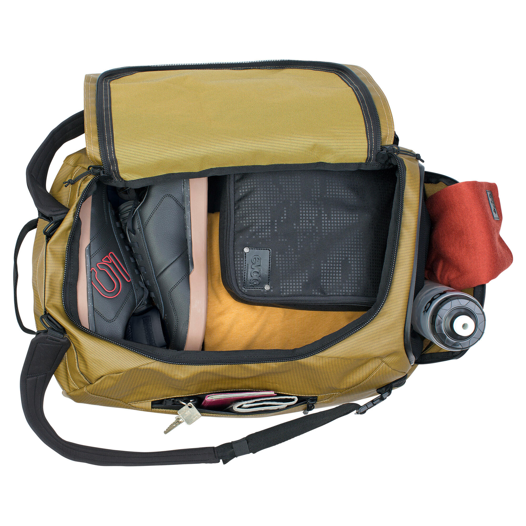 Дорожная сумка-рюкзак 3 в 1 Evoc Duffle 40, 40 l, Жёлтый / 40 l, Серый угольный — фото 6