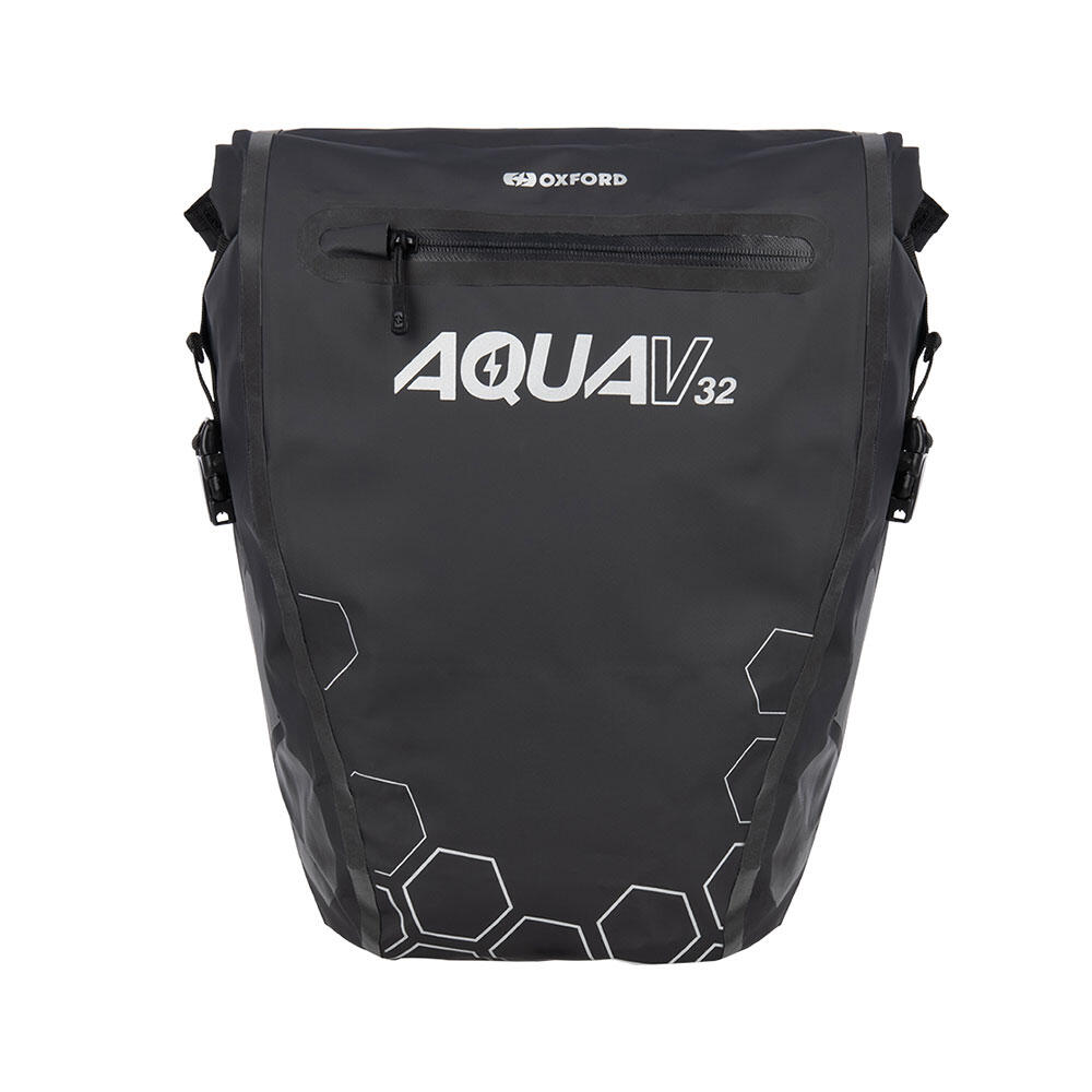 Oxford Aqua V 32 QR Double Pannier - Black 2/7
