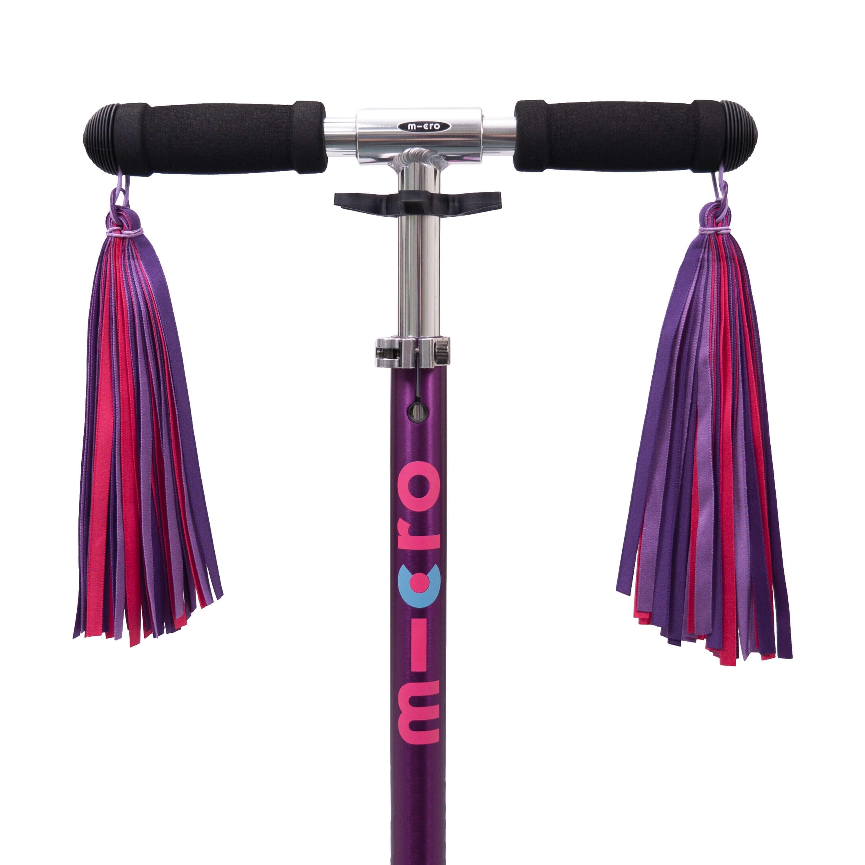 MICRO Eco Scooter & Bike Streamer Ribbons / Handlebar Tassles Purple