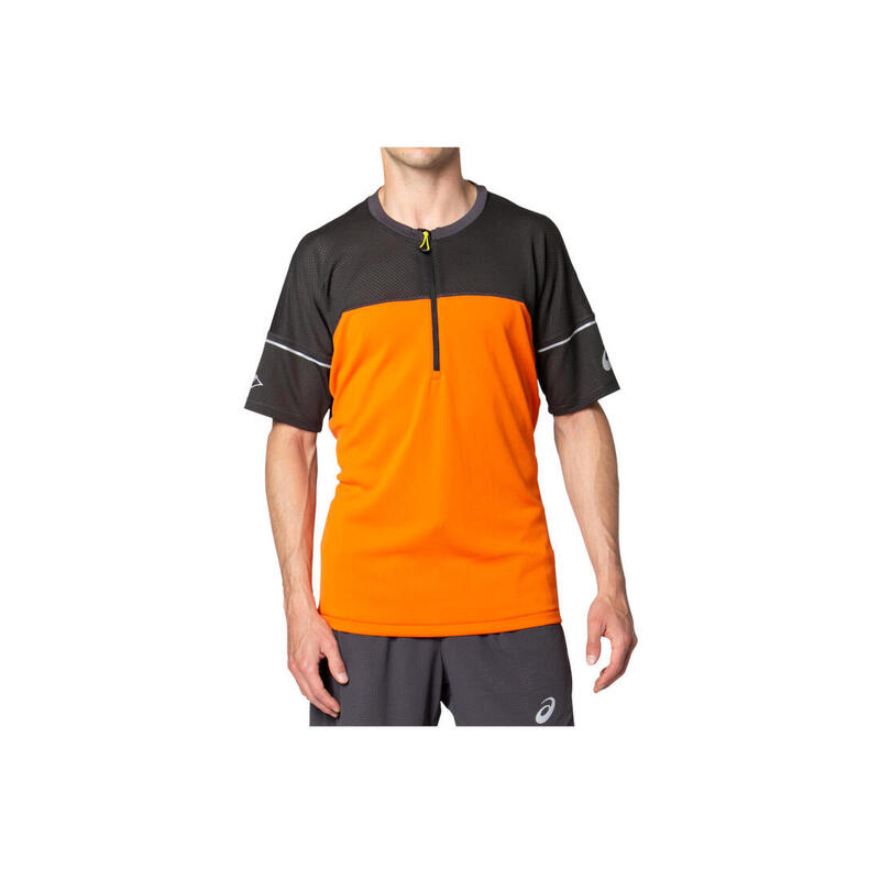 Férfi póló, Asics Fujitrail Top Tee, narancs