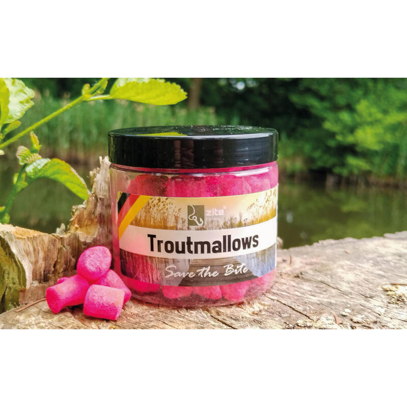 Troutmallows Angelköder Forelle Trout Mellows Pink Krabben-Aroma 40 g