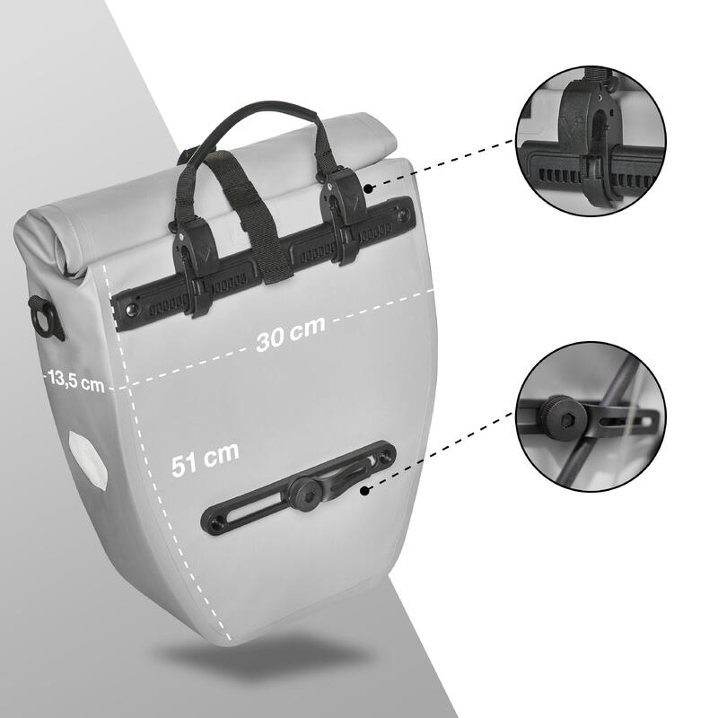 Borsa da bicicletta e borsa a tracolla grande e impermeabile - ValkBasic