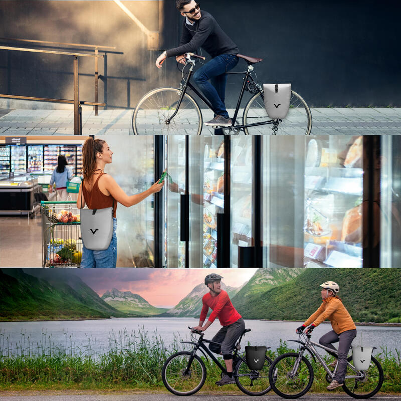 Borsa da bicicletta e borsa a tracolla grande e impermeabile - ValkBasic
