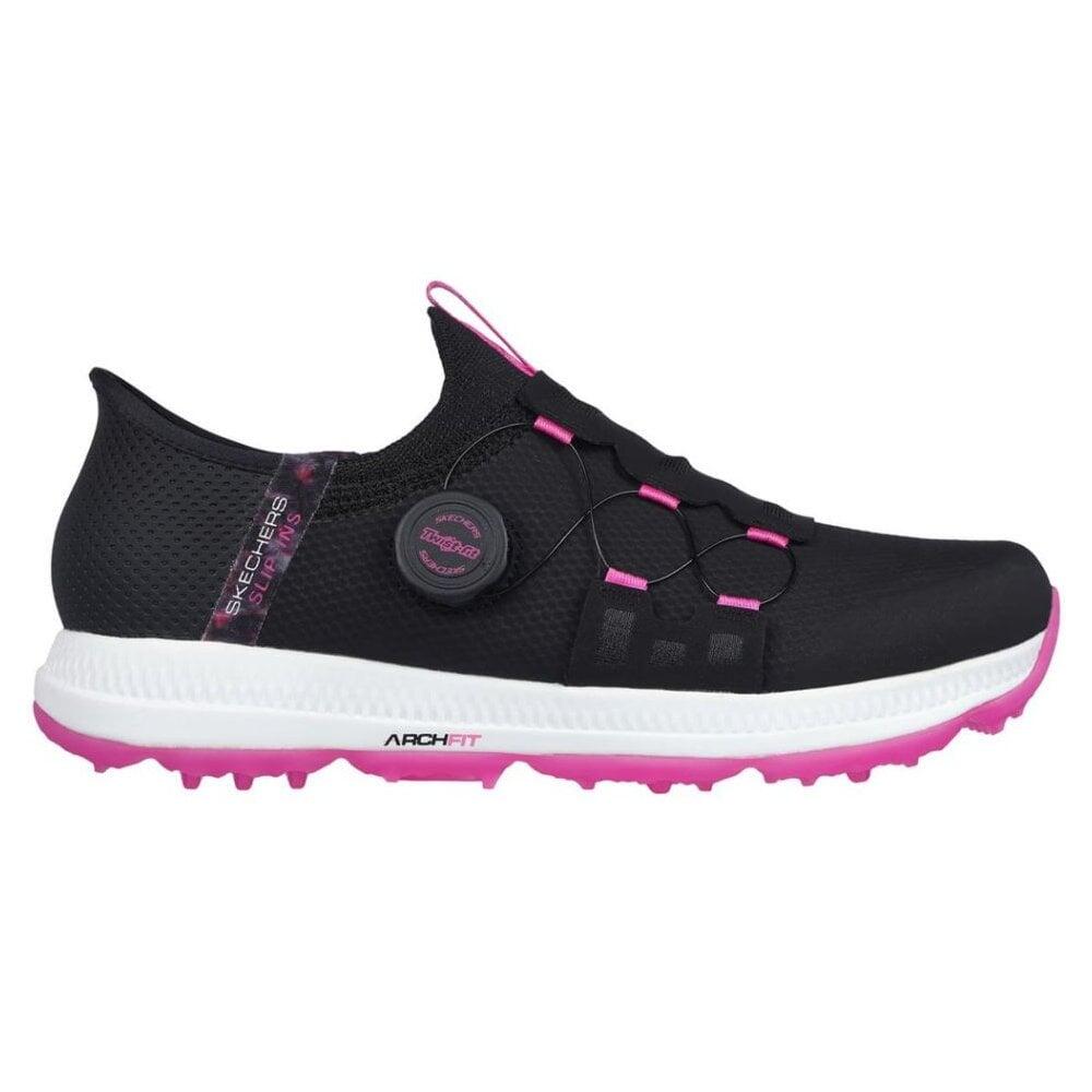 Skecher GO GOLF ELITE 5 SLIP 'IN Womens Shoes - Black/Pink 4/5