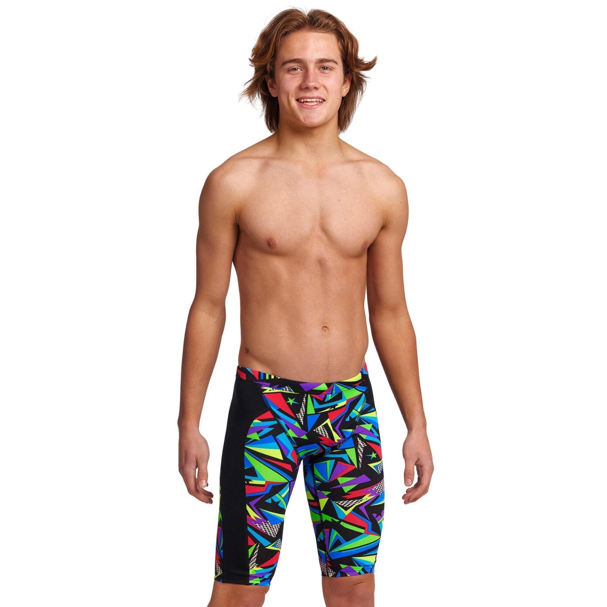 FUNKY TRUNKS Funky Trunks Boys Beat It Swim Training Jammer - Black/Multi