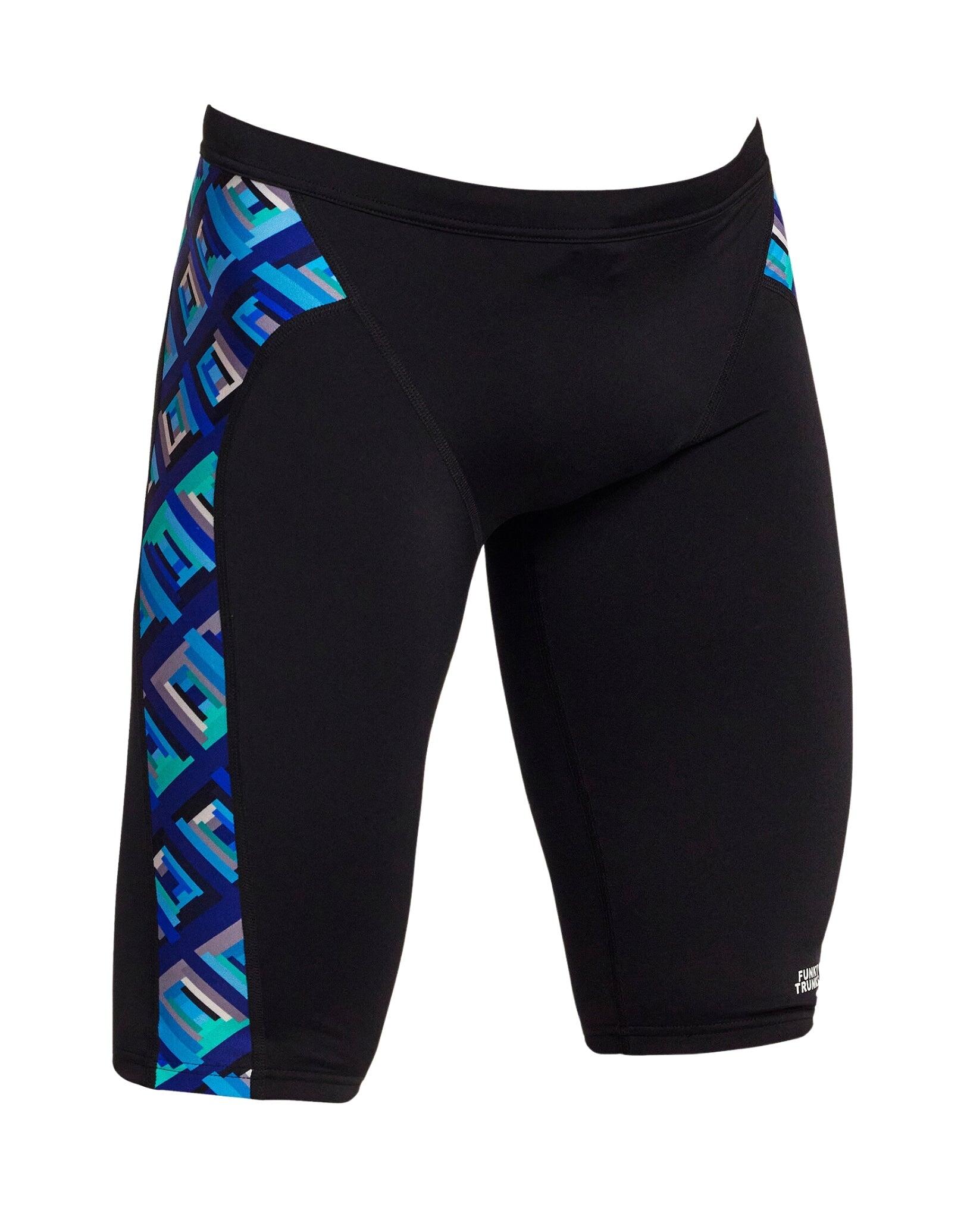 Funky Trunks Boys Blue Bunkers Swim Training Jammer - Black 5/5