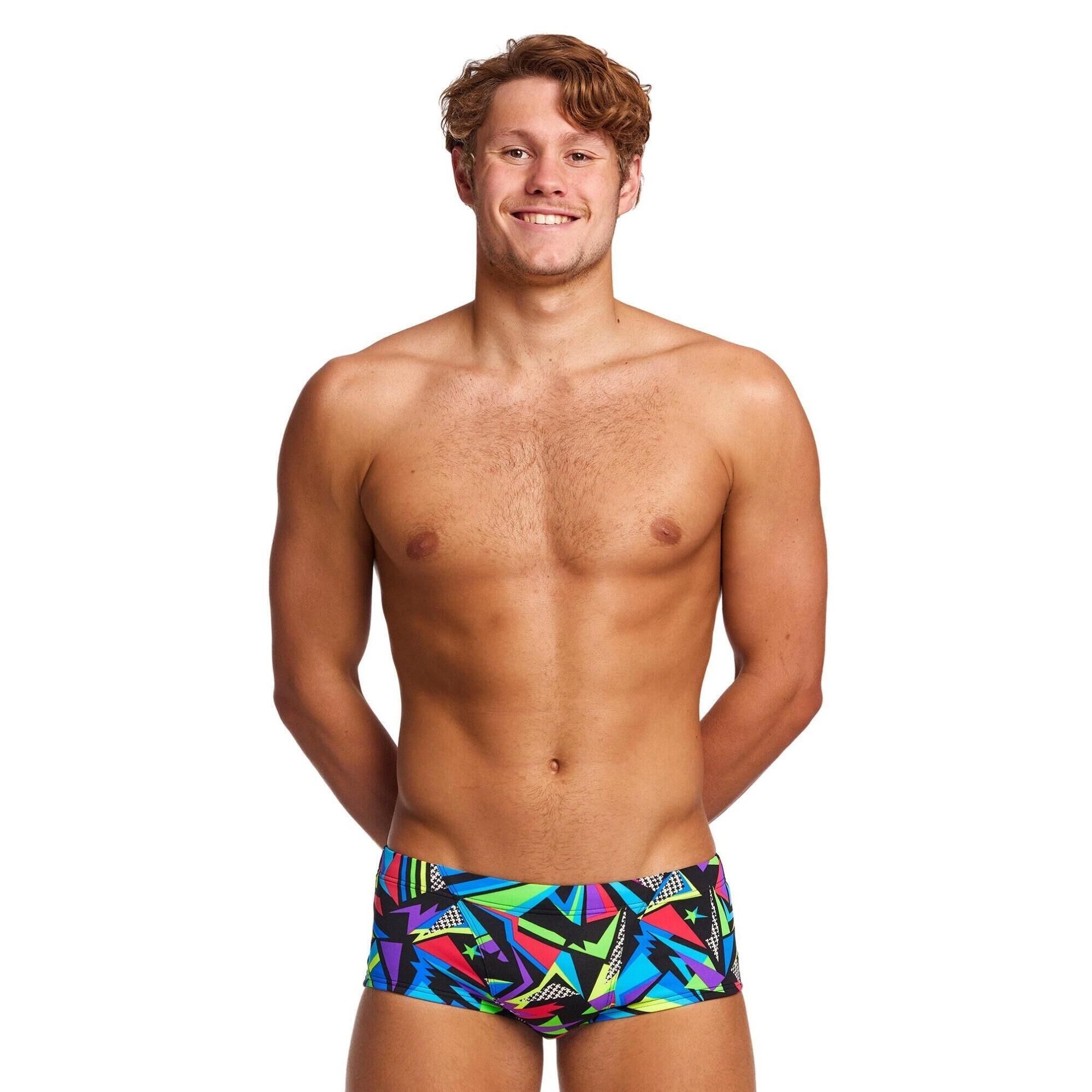 FUNKY TRUNKS Funky Trunks Beat It Classic Swim Trunks - Black/Multi