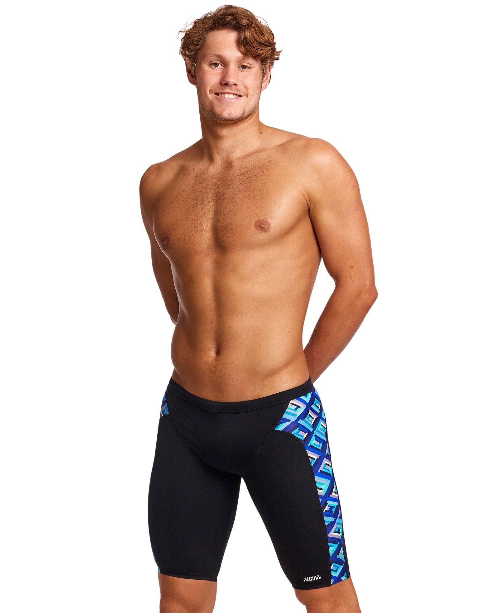 FUNKY TRUNKS Funky Trunks Blue Bunkers Swim Training Jammers - Black