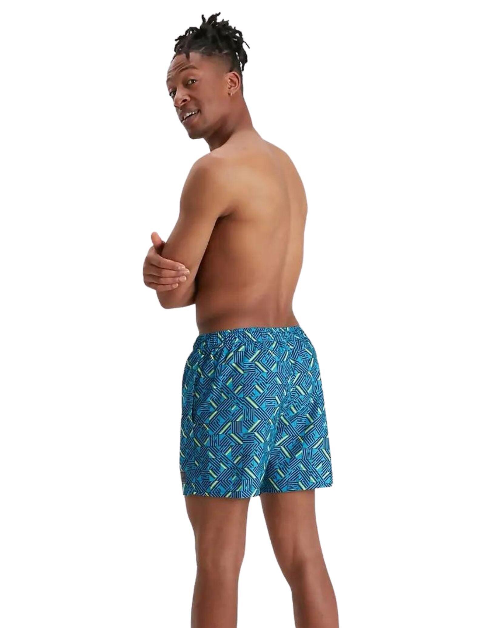 Speedo Printed Leisure 16" Swim Watershorts - Blue 2/5