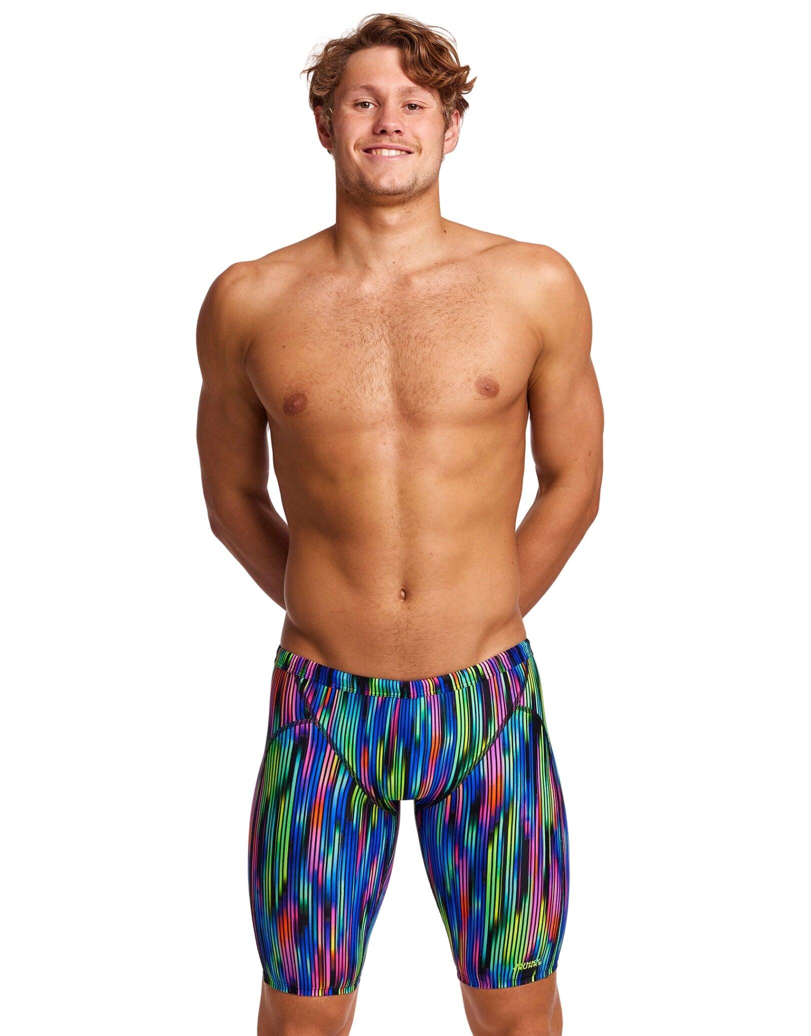 FUNKY TRUNKS Funky Trunks Rain Down Swim Training Jammers - Blue