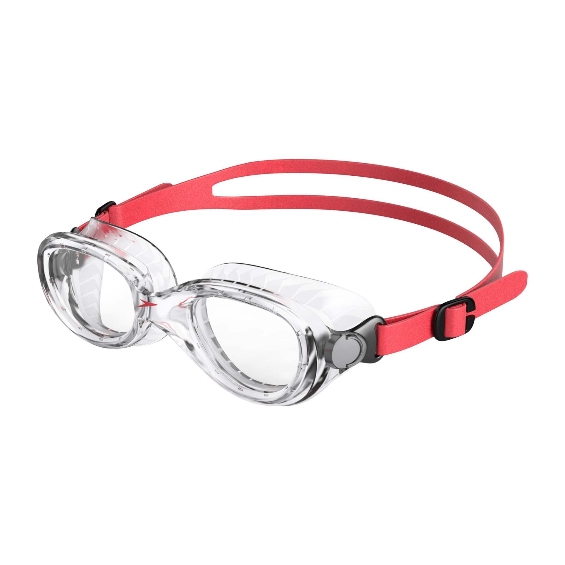 Speedo Futura Classic Goggles, Red/Clear 1/5