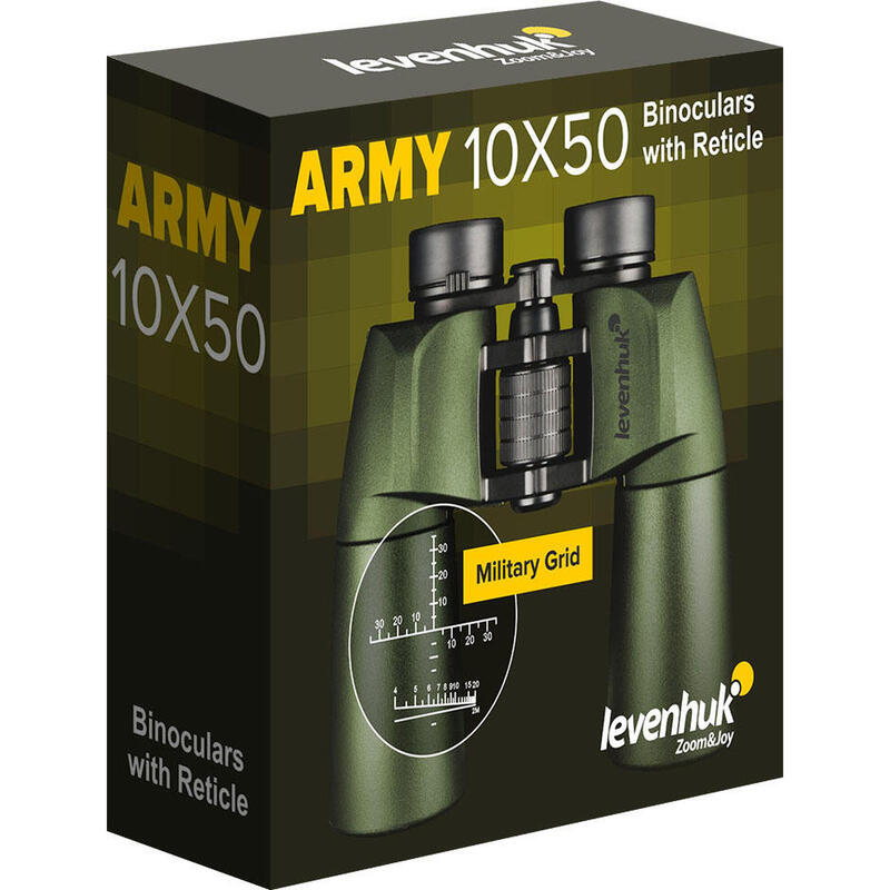 Binóculos Army 10x50 com retícula Levenhuk