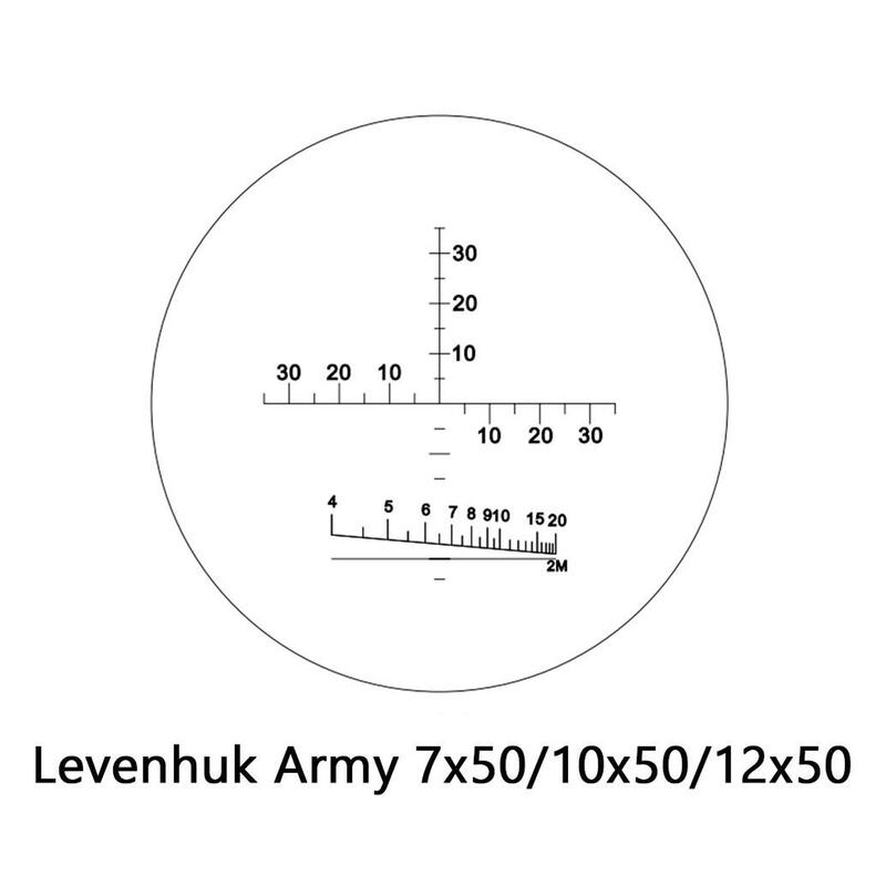 Binóculos Army 10x50 com retícula Levenhuk