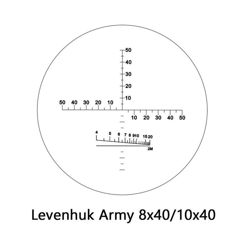 Binóculos Army 10x40 com retícula Levenhuk