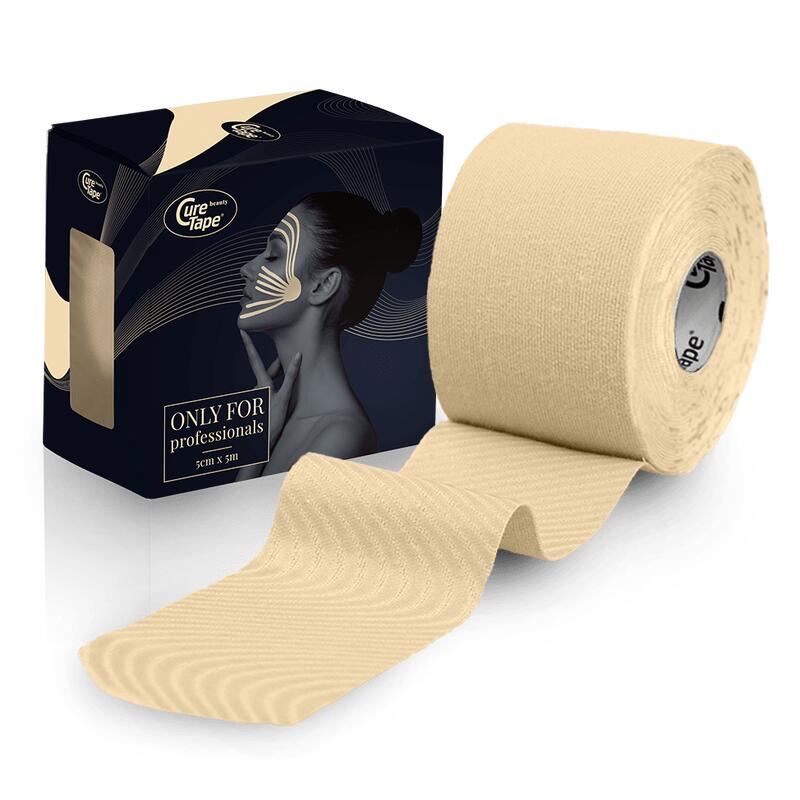 CureTape® Beauty 5cm x 5m - Fita de cinesiologia para rosto e pescoço