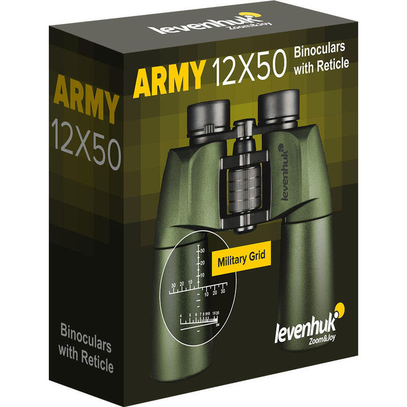 Binóculos Army 12x50 com retícula Levenhuk