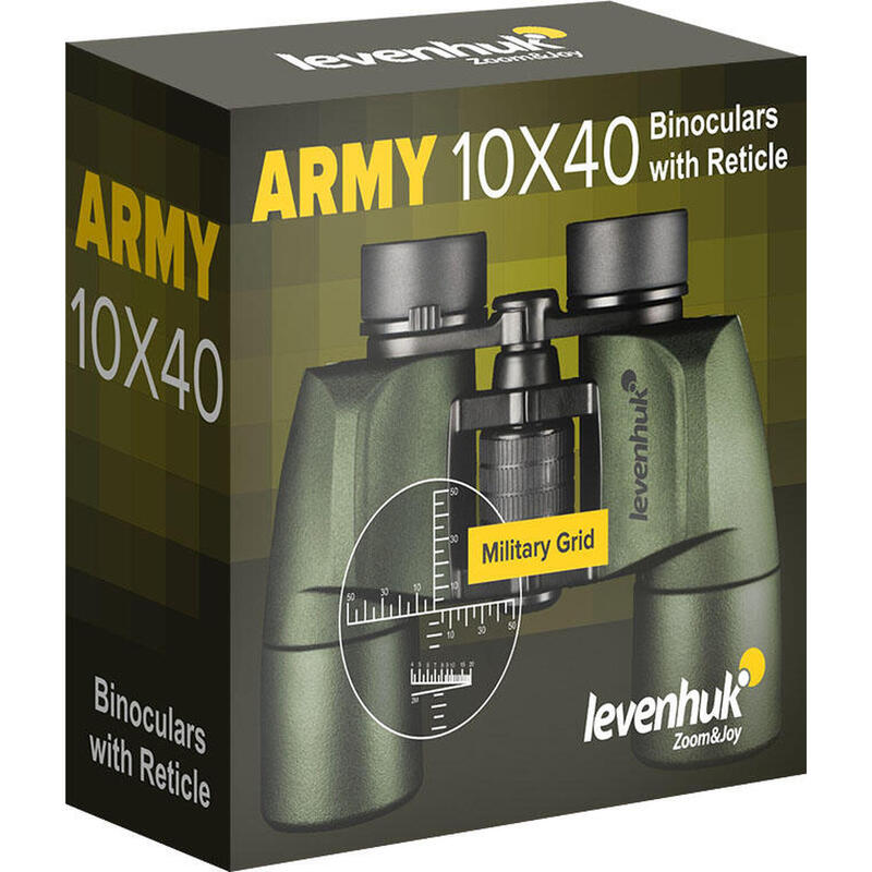 Binóculos Army 10x40 com retícula Levenhuk