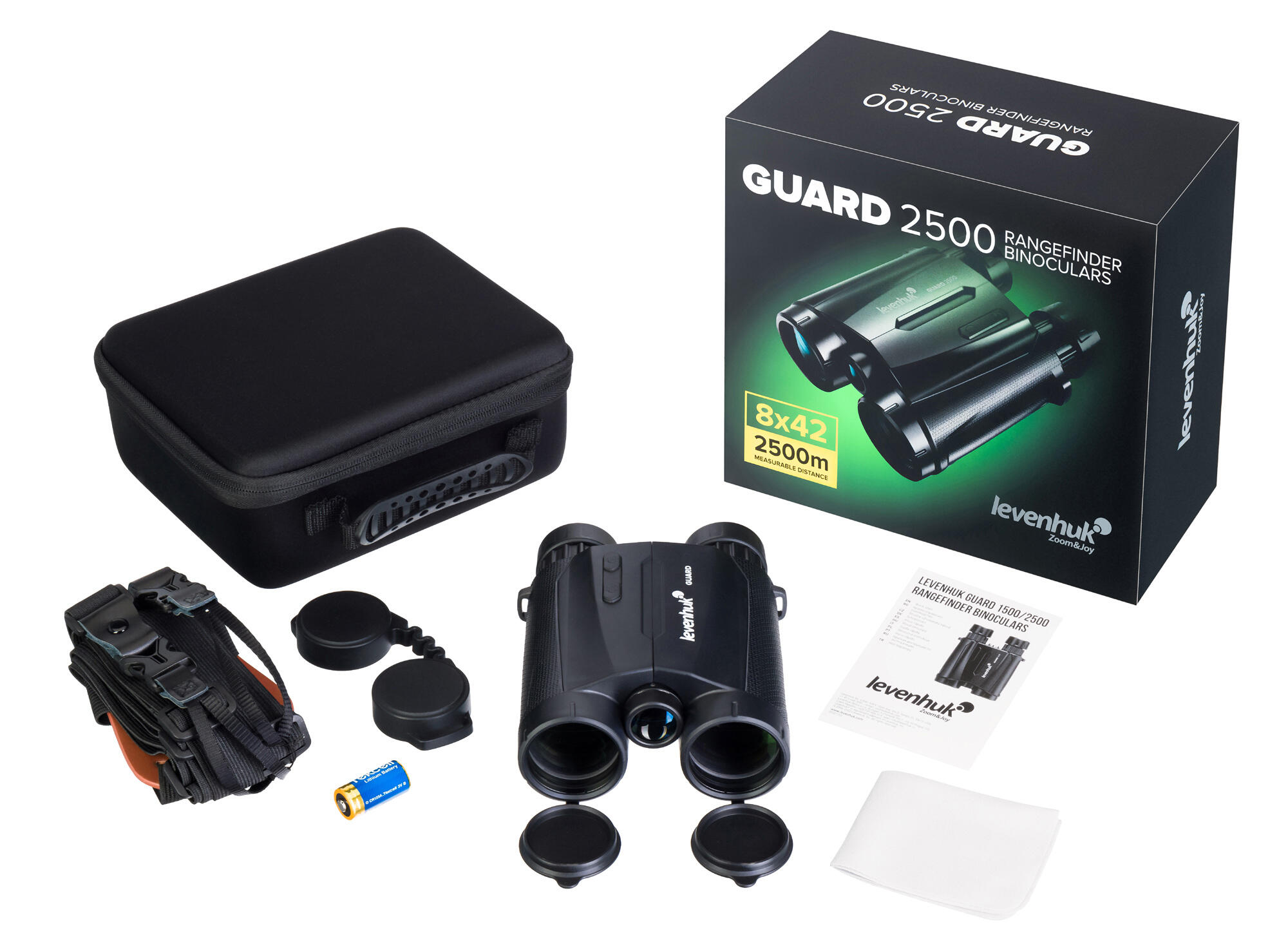 Prismáticos Guard 2500 con telémetro Levenhuk 2/7