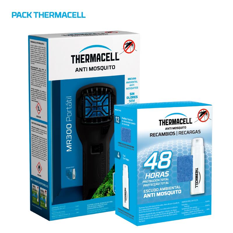 Pack difusor portátil y Recambios Antimosquitos Camping ThermaCELL para Exterior