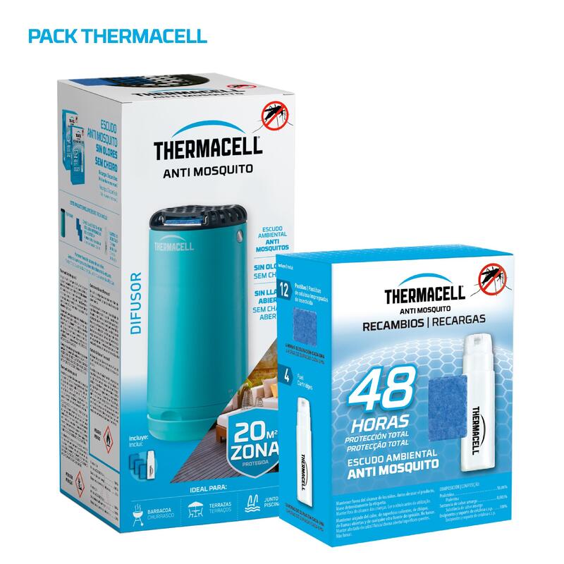 Pack antimosquitos Difusor y Recambios ThermaCELL Exterior Proteccion 12h+48h