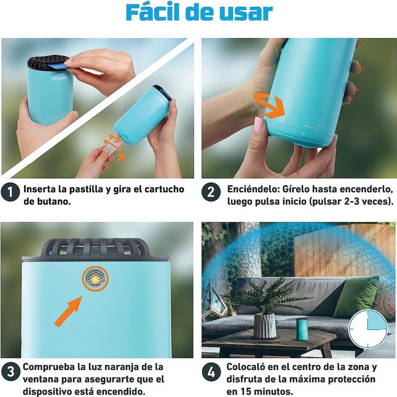 Pack antimosquitos Difusor y Recambios ThermaCELL Exterior Proteccion 12h+48h