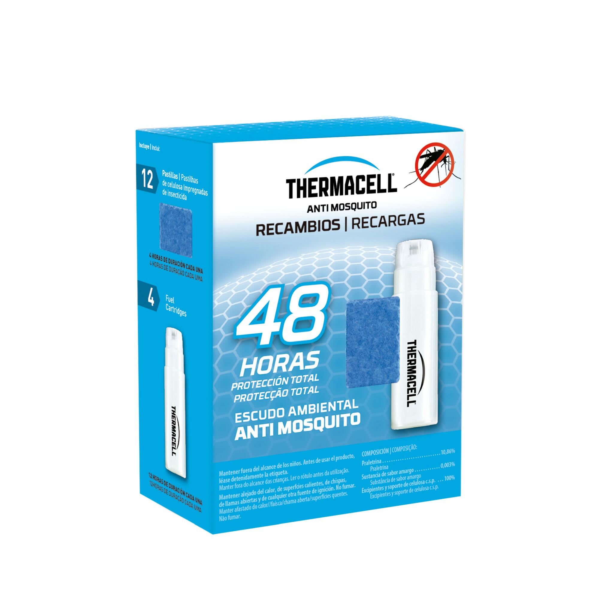 THERMACELL Recambio Anti Mosquito dispositivos camping ThermaCELL Pack protección 48 horas