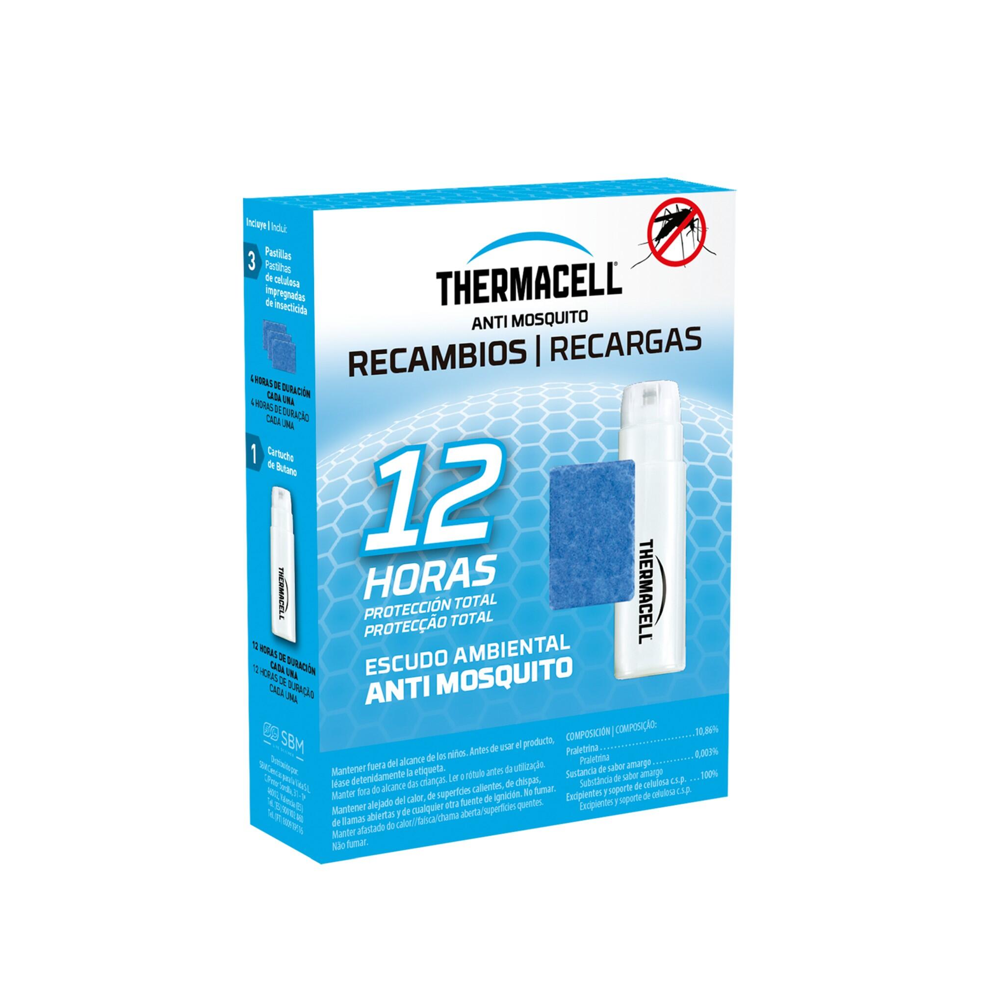 THERMACELL Recambio Anti Mosquito dispositivos camping ThermaCELL Pack protección 12 Horas