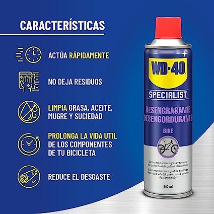 Desengrasante Cadenas Bicicleta en Spray WD-40 500ML 3/4