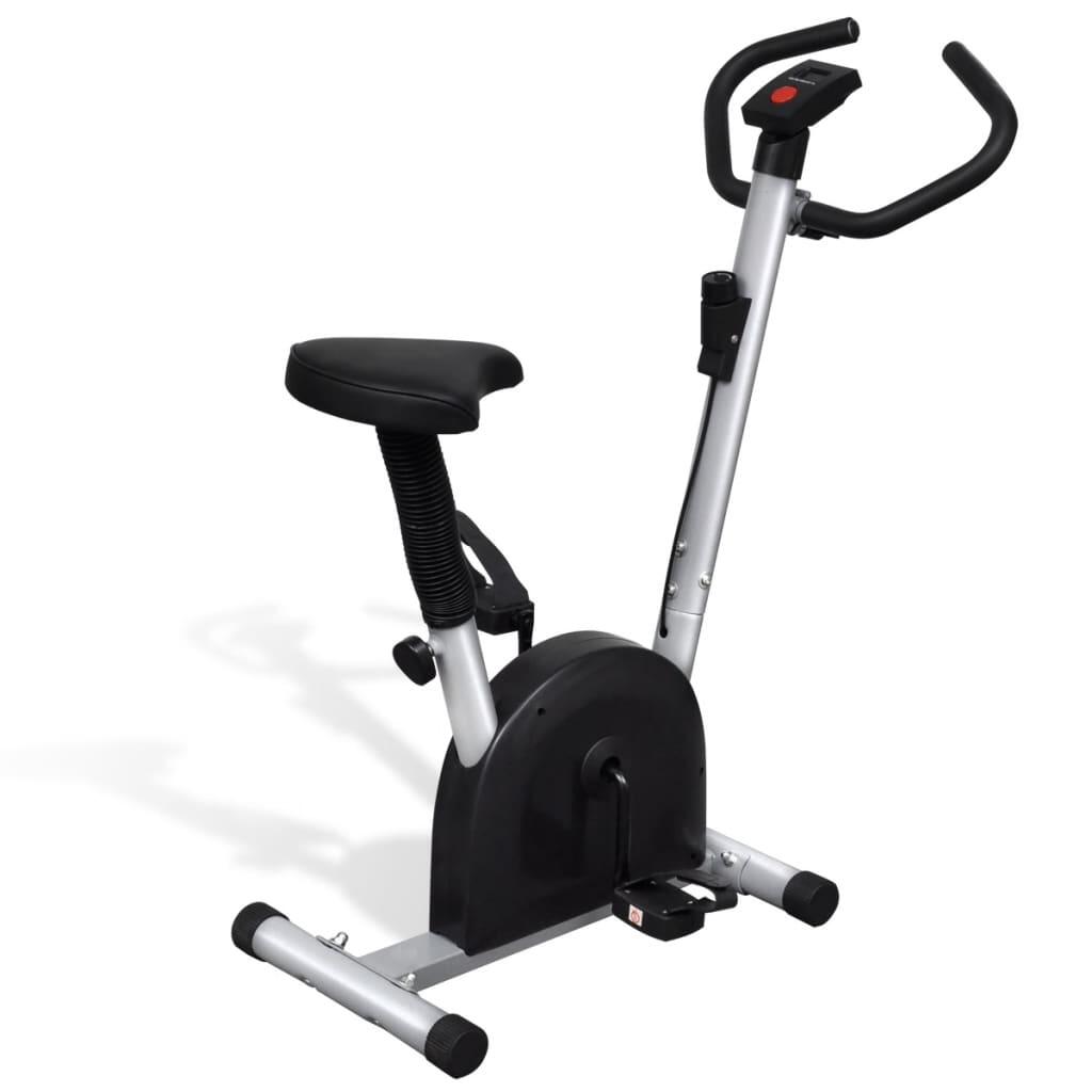 VidaXL Compact Exercise Bike with Adjustable Seat and LCD