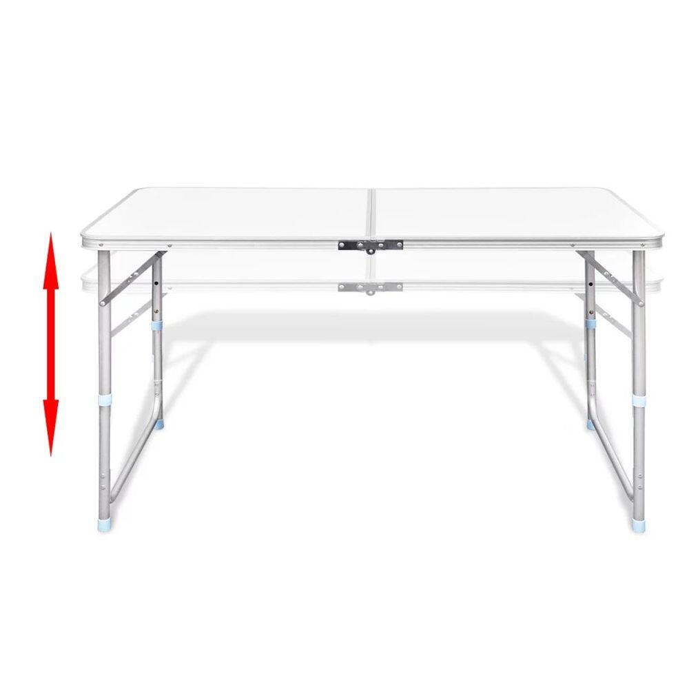 Mesita plegable de aluminio camping 180 x 60 cm 4/6