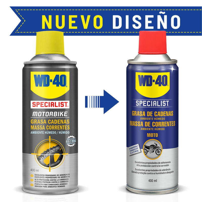 Massa lubrificante para correntes em ambiente húmido - Spray 400ml