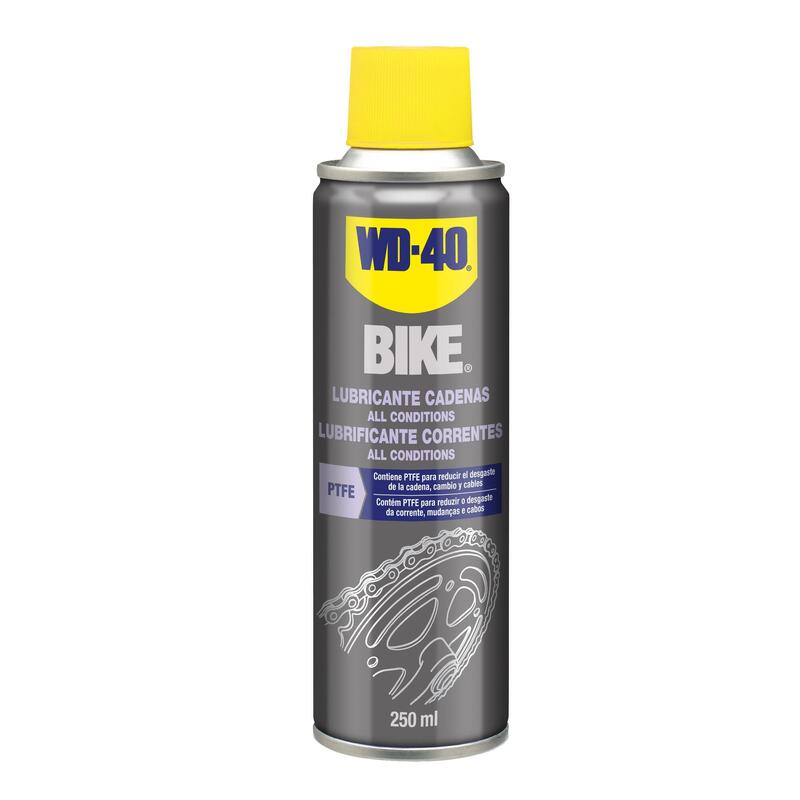 WD-40 Lubrificante para correntes de bicicleta para todas as condições 250 ml