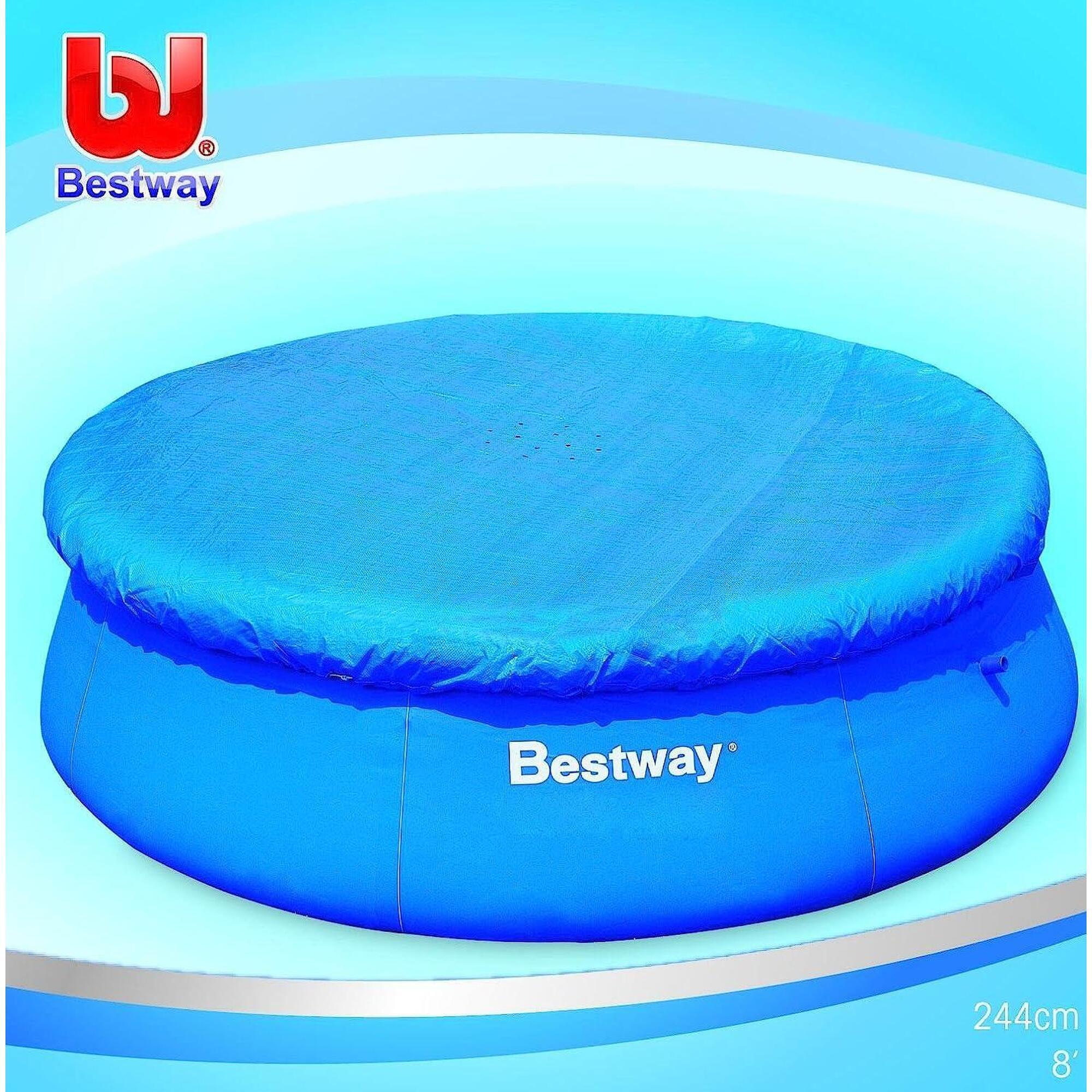 Bestway 8Ft Fast Set Pool Cover 3/5