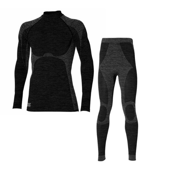 HEAT KEEPER Heatkeeper Thermo-Hosen/Shirt-Set schwarz