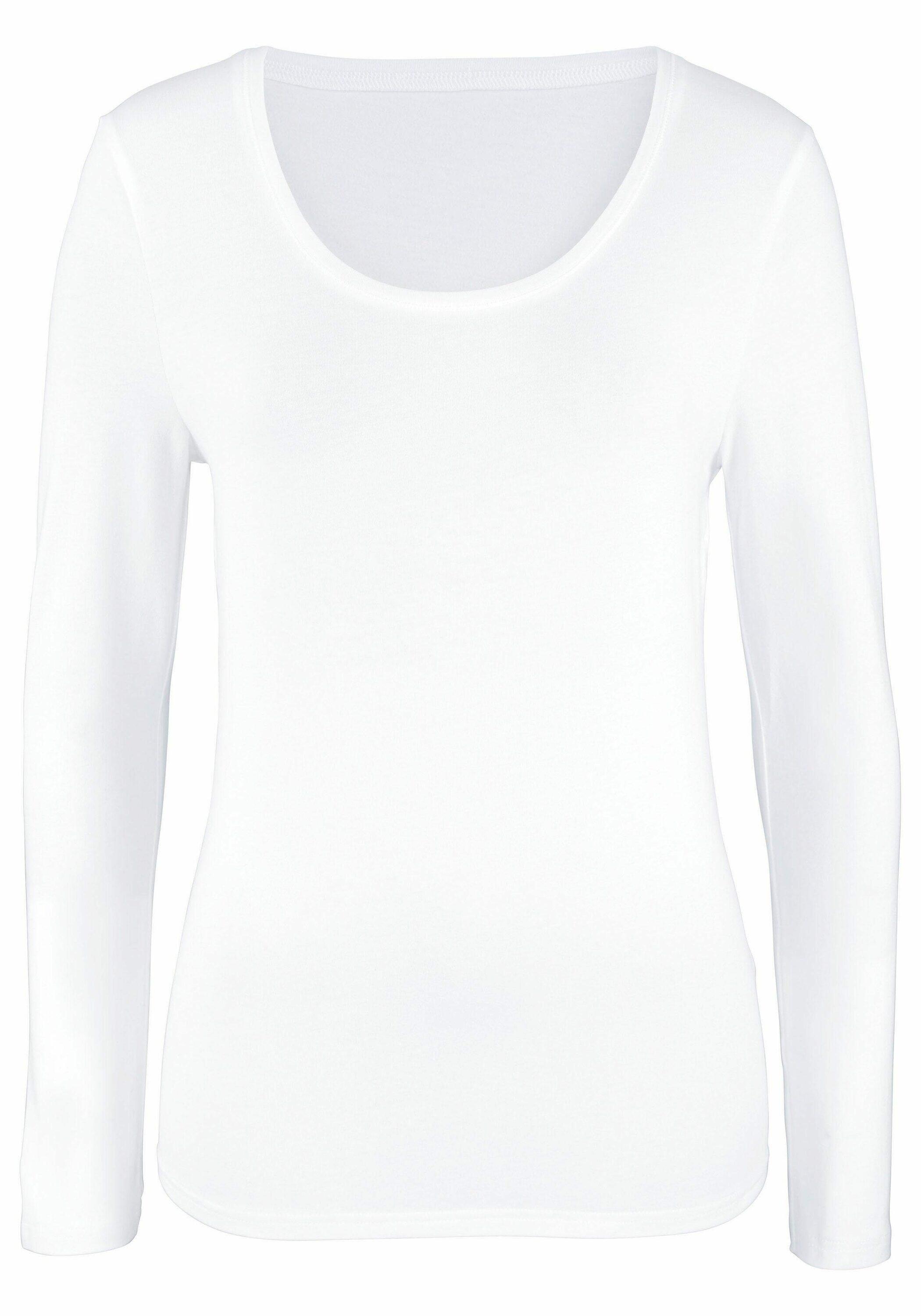 Damen Vivance Langarmshirts (2 Stück) aus Baumwoll-Stretch 4/5