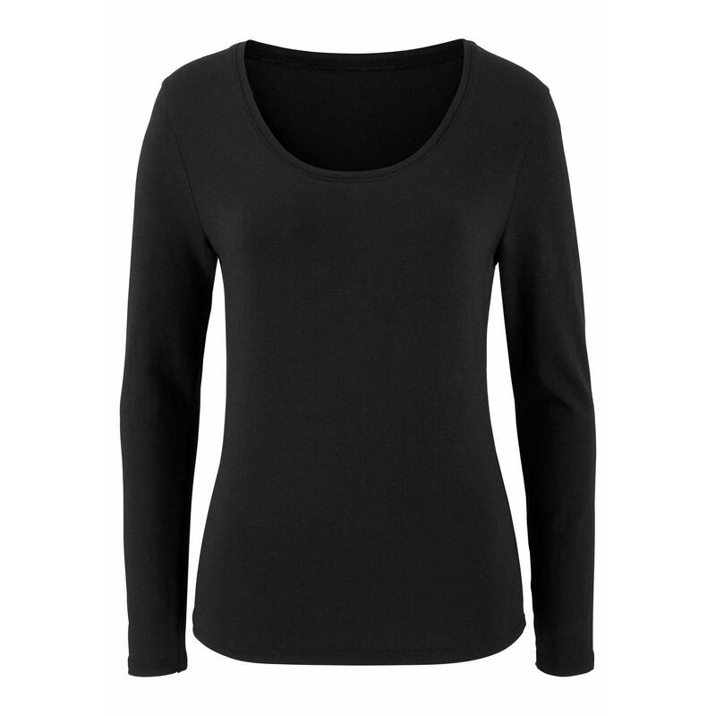 Vivance Langarmshirts (2 Stück) aus Baumwoll-Stretch für Damen