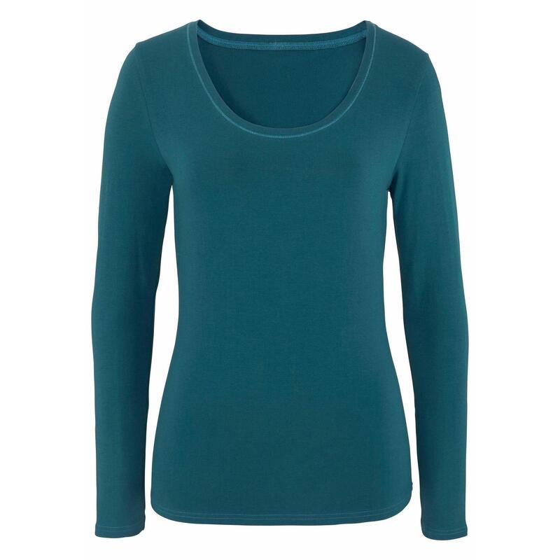 Vivance Langarmshirts (2 Stück) aus Baumwoll-Stretch für Damen