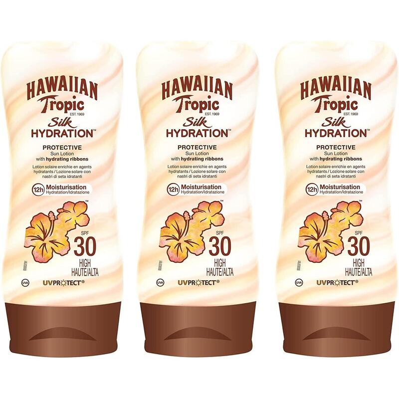 Protector Solar Hawaiian Tropic Silk Hydration Protective SPF 30 Pack 3 x 180ml