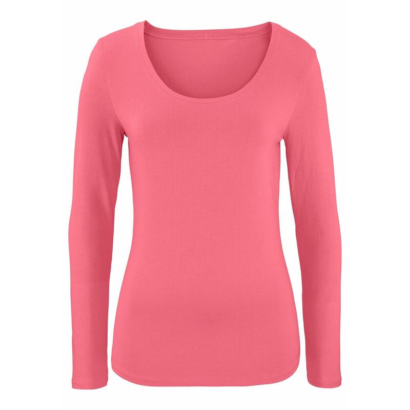 Vivance Langarmshirts (2 Stück) aus Baumwoll-Stretch für Damen