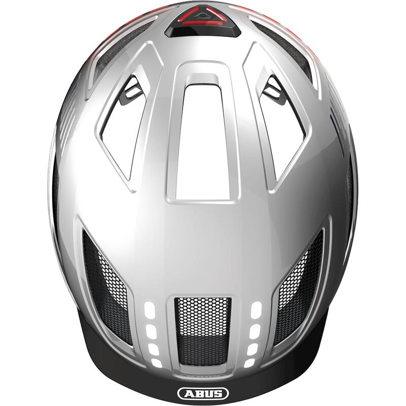 Kask rowerowy „Hyban 2.0 LED” srebrny