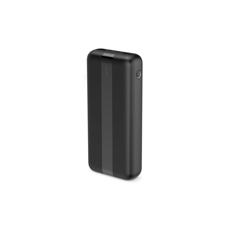 Bateria externa 20.000 mah, cabo USB-A para USB-C incluído, preto