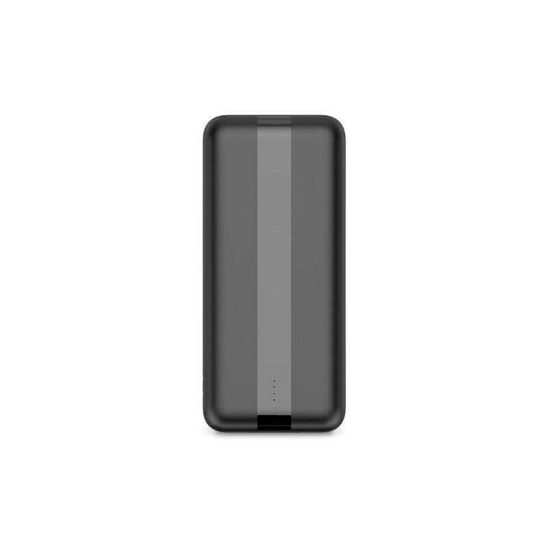 Bateria externa 20.000 mah, cabo USB-A para USB-C incluído, preto