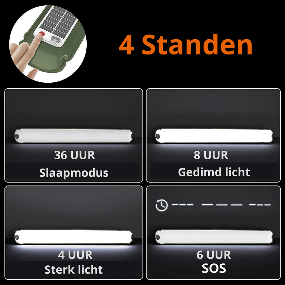 Campinglamp Opblaasbare TL  Zonne-energie  Powerbank 6/8