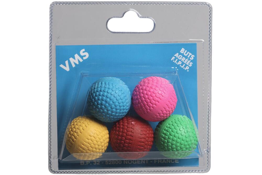 Paquet de 5 buts de pétanque en résine multicolore - MS Pétanque 2/2