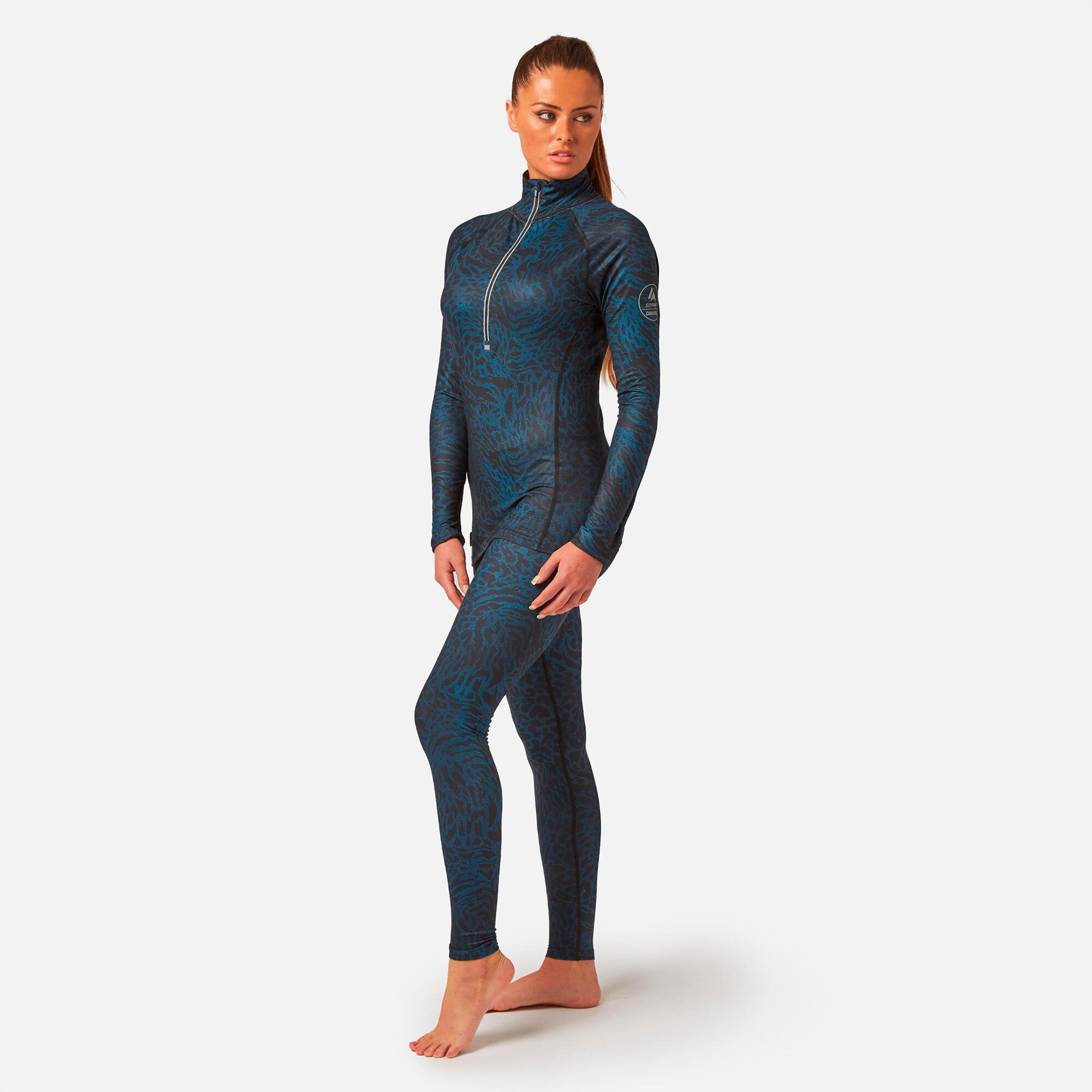 Surfanic Damska Bluza Termoaktywna Carbon Dri Koszulka z Zamkiem SWE2607-666 2/4