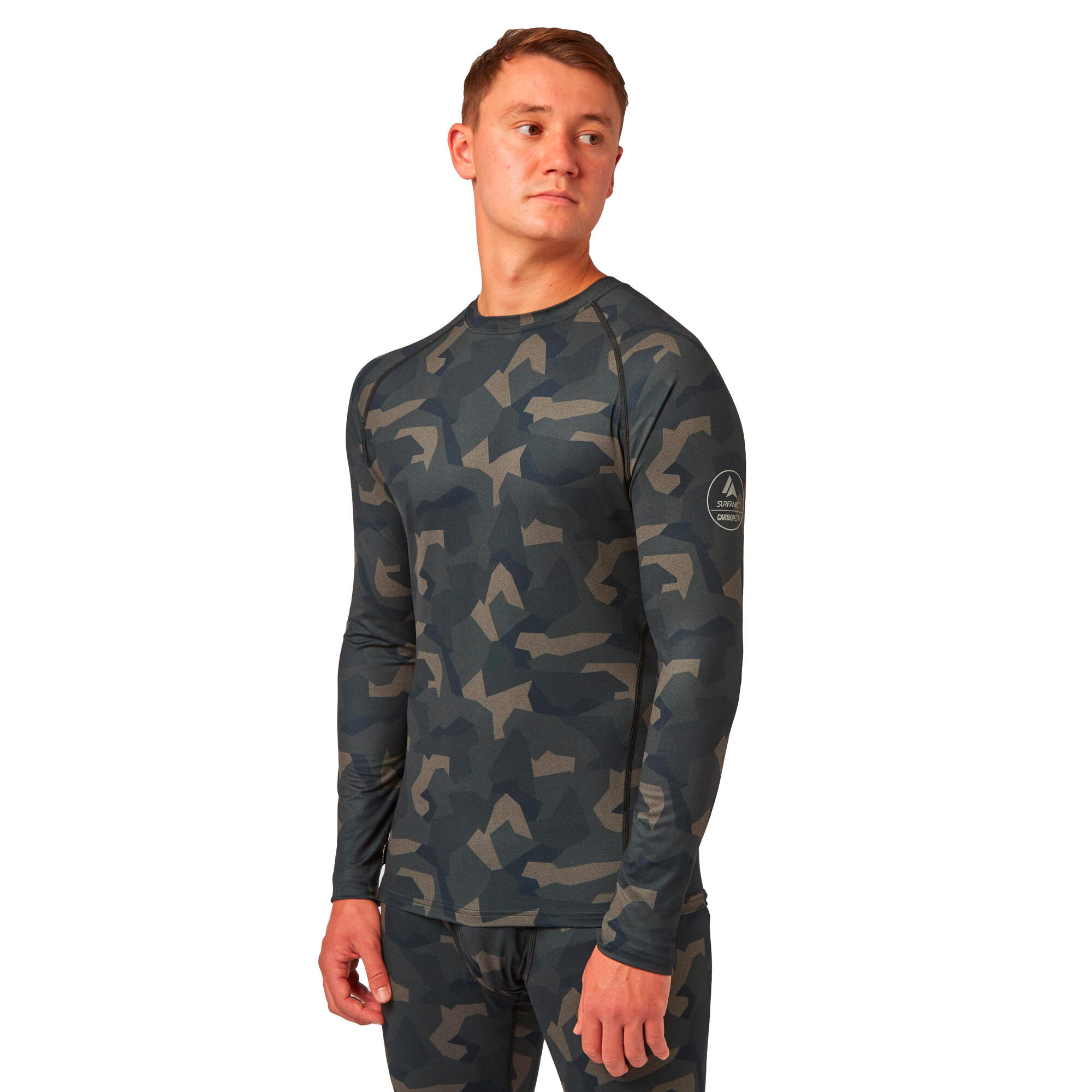 SURFANIC Bodyfit Limited Edition Crewneck Forest Geo Camo